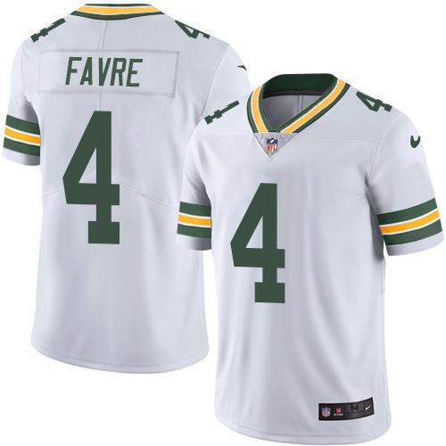 Nike Packers #4 Brett Favre White Youth Stitched NFL Limited Rush Jersey Nike Packers #4 Brett Favre White Youth Stitched NFL Limited Rush Jersey