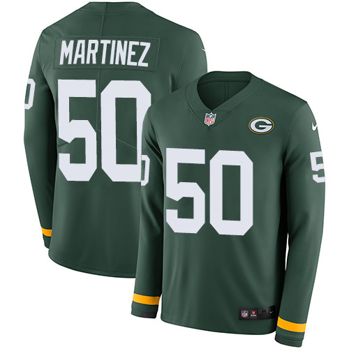 Nike Packers #50 Blake Martinez Green Team Color Men's Stitched NFL Limited Therma Long Sleeve Jersey Nike Packers #50 Blake Martinez Green Team Color Men's Stitched NFL Limited Therma Long Sleeve Jersey