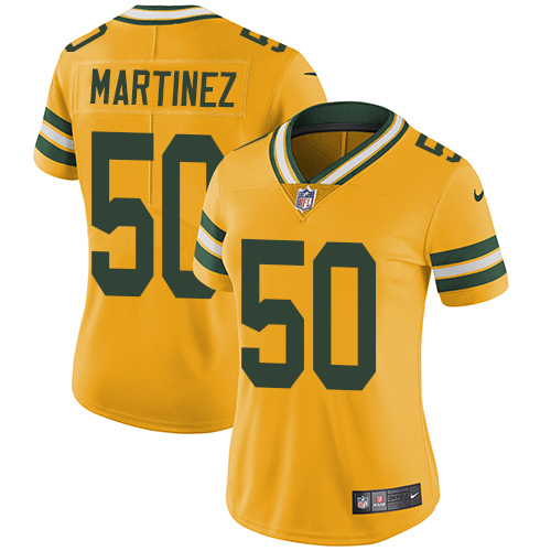 Nike Packers #50 Blake Martinez Yellow Women's Stitched NFL Limited Rush Jersey Nike Packers #50 Blake Martinez Yellow Women's Stitched NFL Limited Rush Jersey