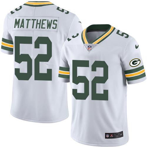 Nike Packers White Men's Customized Stitched NFL Vapor Untouchable Limited Jersey