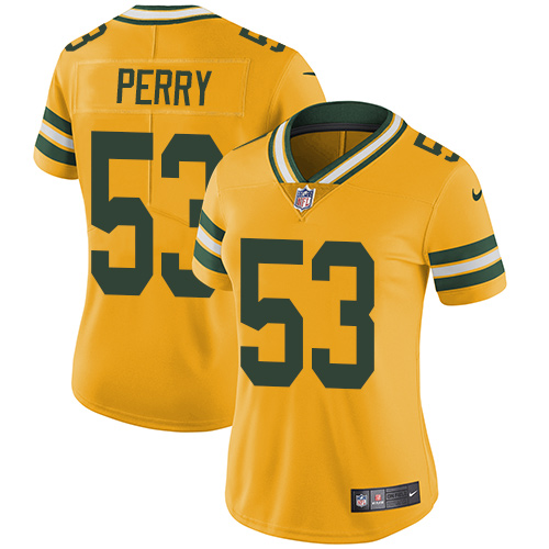 Nike Packers #53 Nick Perry Yellow Women's Stitched NFL Limited Rush Jersey Nike Packers #53 Nick Perry Yellow Women's Stitched NFL Limited Rush Jersey