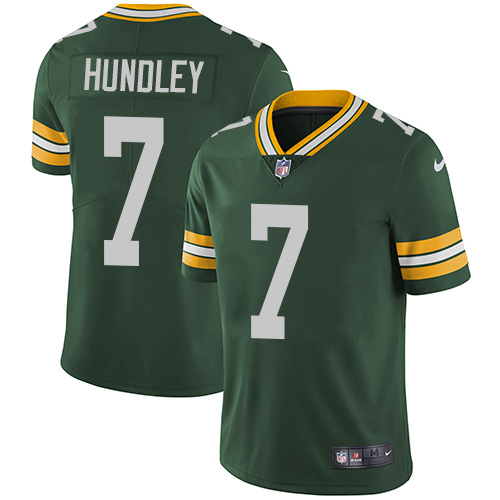 Nike Packers #7 Brett Hundley Green Team Color Men's Vapor Untouchable Limited Player NFL Jersey