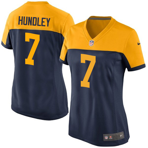 Nike Packers #7 Brett Hundley Women's Limited Navy Blue Alternate NFL Jersey