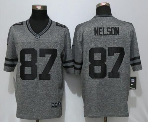 Nike Packers #87 Jordy Nelson Gray Kid's Stitched NFL Limited Gridiron Gray Jersey