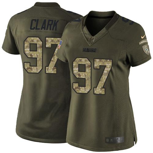Nike Packers #97 Kenny Clark Green Women's Stitched NFL Limited Salute to Service Jersey