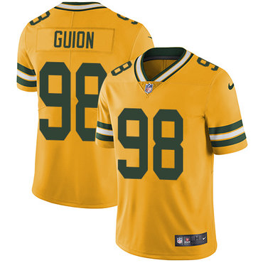 Nike Packers #98 Letroy Guion Yellow Men's Stitched NFL Limited Rush Jersey Nike Packers #98 Letroy Guion Yellow Men's Stitched NFL Limited Rush Jersey