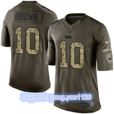 Nike Panthers #10 Corey Brown Green Men's Stitched NFL Limited Salute to Service Jersey