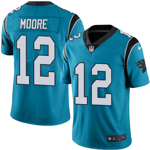 Nike Panthers #12 DJ Moore Blue Alternate Youth Stitched NFL Vapor Untouchable Limited Jersey Nike Panthers #12 DJ Moore Blue Alternate Youth Stitched NFL Vapor Untouchable Limited Jersey