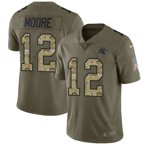 Nike Panthers #12 DJ Moore Olive Camo Youth Stitched NFL Limited 2017 Salute to Service Jersey Nike Panthers #12 DJ Moore Olive Camo Youth Stitched NFL Limited 2017 Salute to Service Jersey