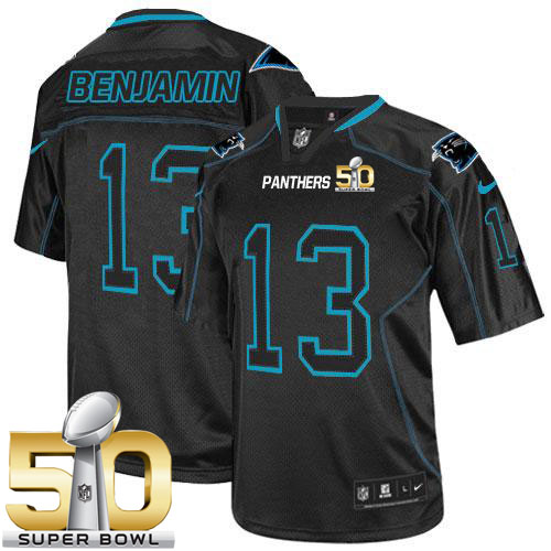 Nike Panthers #13 Kelvin Benjamin Lights Out Black Super Bowl 50 Men's Stitched NFL Elite Jersey Nike Panthers #13 Kelvin Benjamin Lights Out Black Super Bowl 50 Men's Stitched NFL Elite Jersey