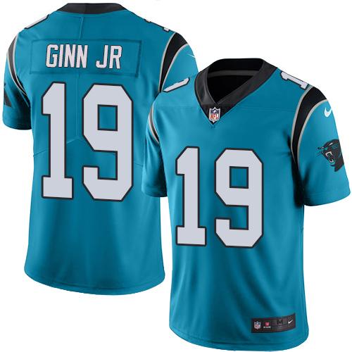 Nike Panthers #19 Ted Ginn Jr Blue Youth Stitched NFL Limited Rush Jersey Nike Panthers #19 Ted Ginn Jr Blue Youth Stitched NFL Limited Rush Jersey