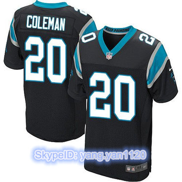 Nike Panthers #20 Kurt Coleman Black Team Color Men's Stitched NFL Elite Jersey