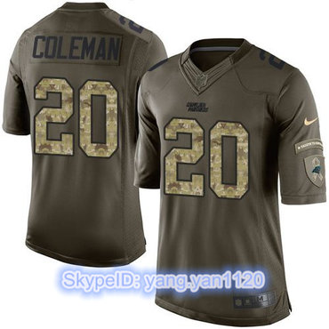 Nike Panthers #20 Kurt Coleman Green Men's Stitched NFL Limited Salute to Service Jersey