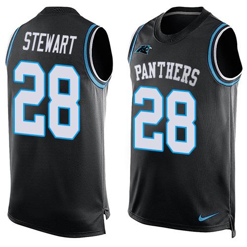 Nike Panthers #28 Jonathan Stewart Black Team Color Men's Stitched NFL Limited Tank Top Jersey Nike Panthers #28 Jonathan Stewart Black Team Color Men's Stitched NFL Limited Tank Top Jersey