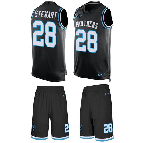 Nike Panthers #28 Jonathan Stewart Black Team Color Men's Stitched NFL Limited Tank Top Suit Jersey Nike Panthers #28 Jonathan Stewart Black Team Color Men's Stitched NFL Limited Tank Top Suit Jersey
