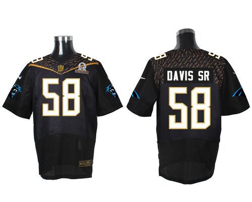 Nike Panthers #58 Thomas Davis Sr Black 2016 Pro Bowl Men's Stitched NFL Elite Jersey Nike Panthers #58 Thomas Davis Sr Black 2016 Pro Bowl Men's Stitched NFL Elite Jersey