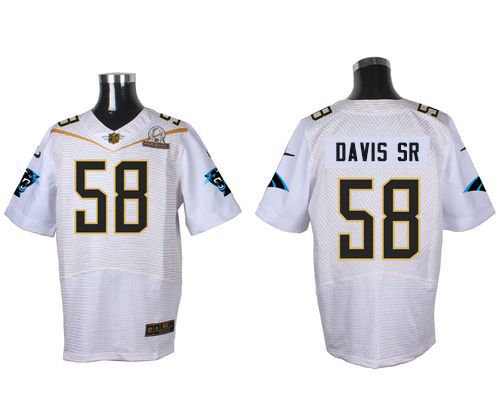 Nike Panthers #58 Thomas Davis Sr White 2016 Pro Bowl Men's Stitched NFL Elite Jersey Nike Panthers #58 Thomas Davis Sr White 2016 Pro Bowl Men's Stitched NFL Elite Jersey