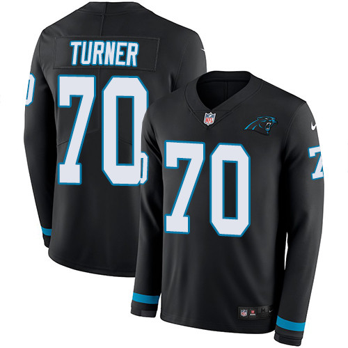 Nike Panthers #70 Trai Turner Black Team Color Men's Stitched NFL Limited Therma Long Sleeve Jersey Nike Panthers #70 Trai Turner Black Team Color Men's Stitched NFL Limited Therma Long Sleeve Jersey