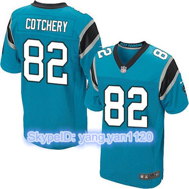 Nike Panthers #82 Jerricho Cotchery Blue Alternate Men's Stitched NFL Elite Jersey