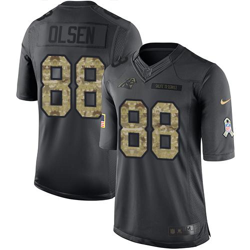 Nike Panthers #88 Greg Olsen Black Men's Stitched NFL Limited 2016 Salute to Service Jersey Nike Panthers #88 Greg Olsen Black Men's Stitched NFL Limited 2016 Salute to Service Jersey