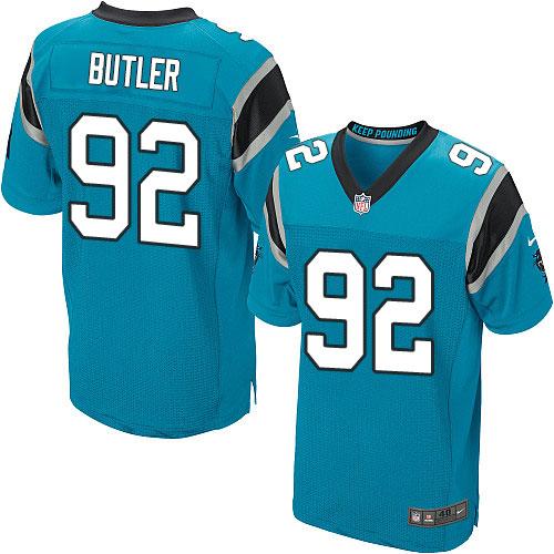 Nike Panthers #92 Vernon Butler Blue Alternate Men's Stitched NFL Elite Jersey Nike Panthers #92 Vernon Butler Blue Alternate Men's Stitched NFL Elite Jersey