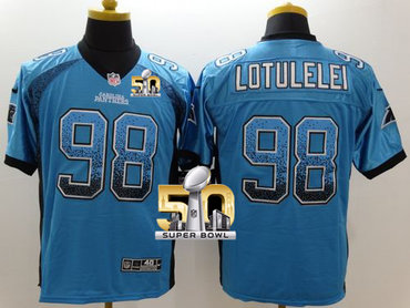 Nike Panthers #98 Star Lotulelei Blue Alternate Super Bowl 50 Men's Stitched NFL Elite Drift Fashion Jersey Nike Panthers #98 Star Lotulelei Blue Alternate Super Bowl 50 Men's Stitched NFL Elite Drift Fashion Jersey