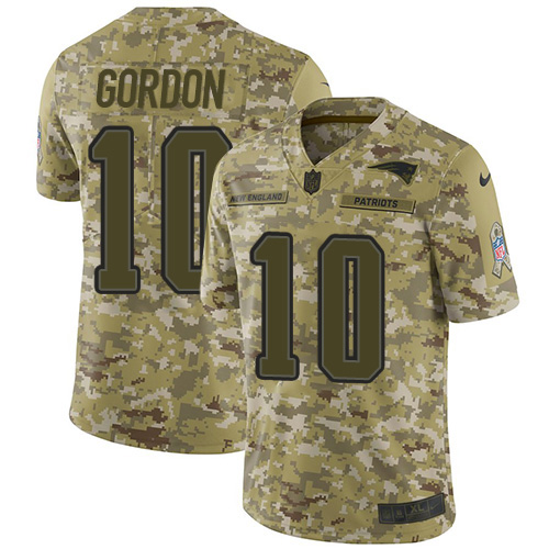 Nike Patriots #10 Josh Gordon Camo Men's Stitched NFL Limited 2018 Salute To Service Jersey Nike Patriots #10 Josh Gordon Camo Men's Stitched NFL Limited 2018 Salute To Service Jersey