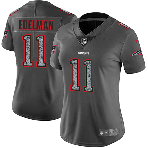 Nike Patriots #11 Julian Edelman Gray Static Women's Stitched NFL Vapor Untouchable Limited Jersey Nike Patriots #11 Julian Edelman Gray Static Women's Stitched NFL Vapor Untouchable Limited Jersey