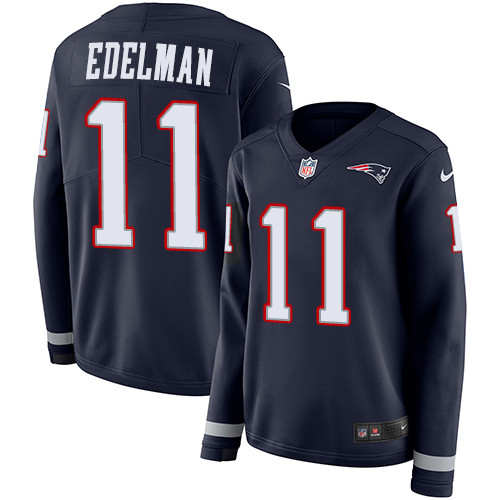 Nike Patriots #11 Julian Edelman Navy Blue Team Color Women's