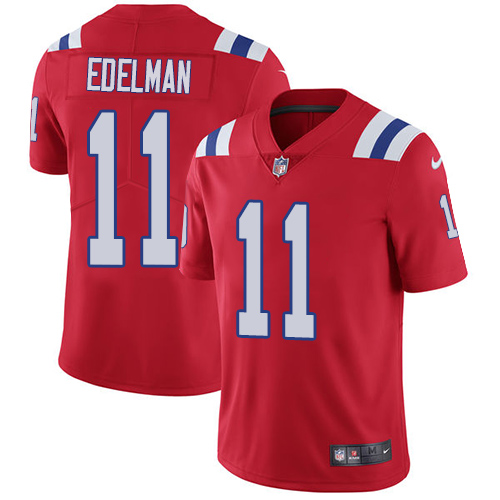 Nike Patriots #11 Julian Edelman Red Alternate Youth Stitched NFL Vapor Untouchable Limited Jersey Nike Patriots #11 Julian Edelman Red Alternate Youth Stitched NFL Vapor Untouchable Limited Jersey