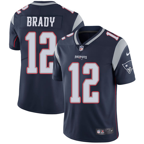 Nike Patriots #12 Tom Brady Navy Blue Team Color Youth Stitched NFL Vapor Untouchable Limited Jersey Nike Patriots #12 Tom Brady Navy Blue Team Color Youth Stitched NFL Vapor Untouchable Limited Jersey
