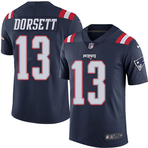 Nike Patriots #13 Phillip Dorsett Navy Blue Men's Stitched NFL Limited Rush Jersey Nike Patriots #13 Phillip Dorsett Navy Blue Men's Stitched NFL Limited Rush Jersey