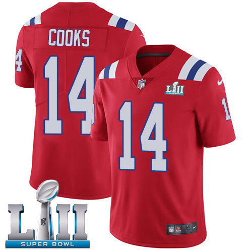 Nike Patriots #14 Brandin Cooks Red Alternate Super Bowl LII Men's Stitched NFL Vapor Untouchable Limited Jersey
