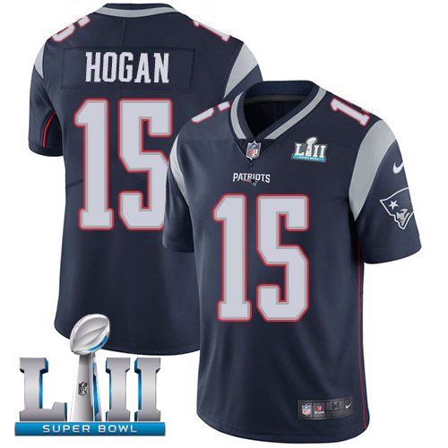 Nike Patriots #15 Chris Hogan Navy Blue Team Color Super Bowl LII Men's Stitched NFL Vapor Untouchable Limited Jersey Nike Patriots #15 Chris Hogan Navy Blue Team Color Super Bowl LII Men's Stitched NFL Vapor Untouchable Limited Jersey