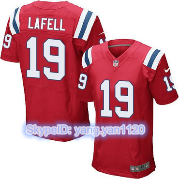 Nike Patriots #19 Brandon LaFell Red Alternate Men's Stitched NFL Elite Jersey
