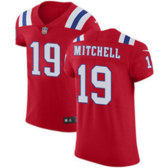 Nike Patriots #19 Malcolm Mitchell Red Alternate Men's Stitched NFL Vapor Untouchable Elite Jersey Nike Patriots #19 Malcolm Mitchell Red Alternate Men's Stitched NFL Vapor Untouchable Elite Jersey