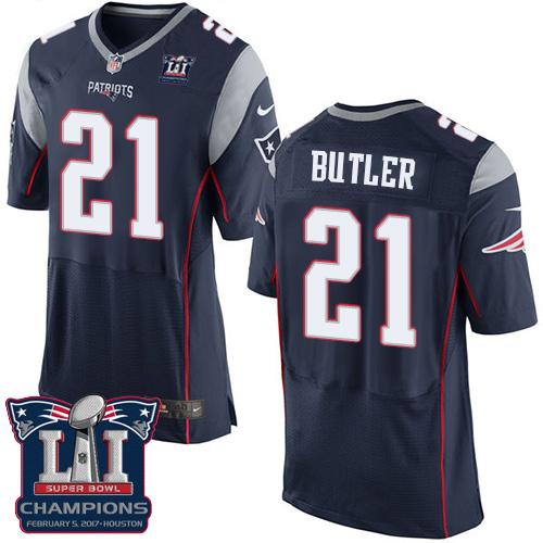 Nike Patriots #21 Malcolm Butler Navy Blue Team Color Super Bowl LI Champions Men's Stitched NFL New Elite Jersey Nike Patriots #21 Malcolm Butler Navy Blue Team Color Super Bowl LI Champions Men's Stitched NFL New Elite Jersey