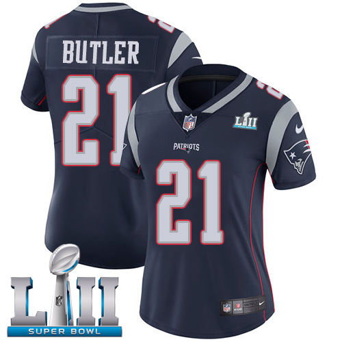 Nike Patriots #21 Malcolm Butler Navy Blue Team Color Super Bowl LII Women's Stitched NFL Vapor Untouchable Limited Jersey Nike Patriots #21 Malcolm Butler Navy Blue Team Color Super Bowl LII Women's Stitched NFL Vapor Untouchable Limited Jersey