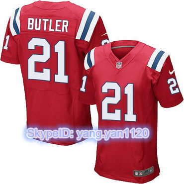 Nike Patriots #21 Malcolm Butler Red Alternate Men's Stitched NFL Elite Jersey