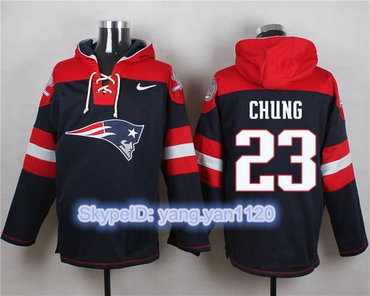 Nike Patriots #23 Patrick Chung Navy Blue Player Pullover NFL Hoodie Nike Patriots #23 Patrick Chung Navy Blue Player Pullover NFL Hoodie