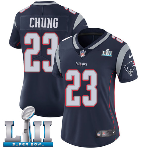 Nike Patriots #23 Patrick Chung Navy Blue Team Color Super Bowl LII Women's Stitched NFL Vapor Untouchable Limited Jersey Nike Patriots #23 Patrick Chung Navy Blue Team Color Super Bowl LII Women's Stitched NFL Vapor Untouchable Limited Jersey