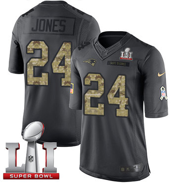 Nike Patriots #24 Cyrus Jones Black Super Bowl LI 51 Men's Stitched NFL Limited 2016 Salute To Service Jersey Nike Patriots #24 Cyrus Jones Black Super Bowl LI 51 Men's Stitched NFL Limited 2016 Salute To Service Jersey