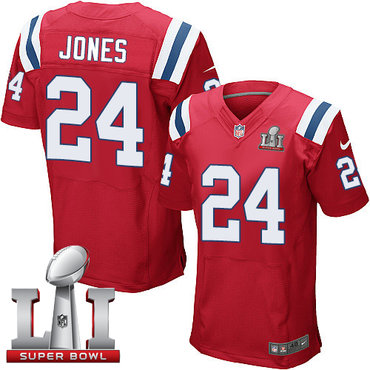 Nike Patriots #24 Cyrus Jones Red Alternate Super Bowl LI 51 Men's Stitched NFL Elite Jersey Nike Patriots #24 Cyrus Jones Red Alternate Super Bowl LI 51 Men's Stitched NFL Elite Jersey