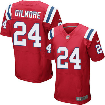 Nike Patriots #24 Stephon Gilmore Red Alternate Men's Stitched NFL Elite Jersey Nike Patriots #24 Stephon Gilmore Red Alternate Men's Stitched NFL Elite Jersey