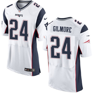 Nike Patriots #24 Stephon Gilmore White Men's Stitched NFL Elite Jersey Nike Patriots #24 Stephon Gilmore White Men's Stitched NFL Elite Jersey