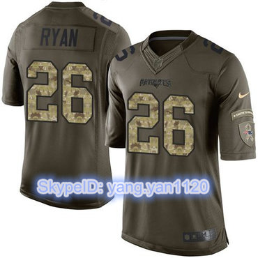 Nike Patriots #26 Logan Ryan Green Men's Stitched NFL Limited Salute to Service Jersey
