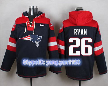 Nike Patriots #26 Logan Ryan Navy Blue Player Pullover NFL Hoodie Nike Patriots #26 Logan Ryan Navy Blue Player Pullover NFL Hoodie