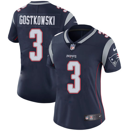 Nike Patriots #3 Stephen Gostkowski Navy Blue Team Color Women's Stitched NFL Vapor Untouchable Limited Jersey Nike Patriots #3 Stephen Gostkowski Navy Blue Team Color Women's Stitched NFL Vapor Untouchable Limited Jersey