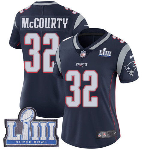 Nike Patriots #32 Devin McCourty Navy Blue Team Color Super Bowl LIII Bound Women's Stitched NFL Vapor Untouchable Limited Jersey Nike Patriots #32 Devin McCourty Navy Blue Team Color Super Bowl LIII Bound Women's Stitched NFL Vapor Untouchable Limited Jersey