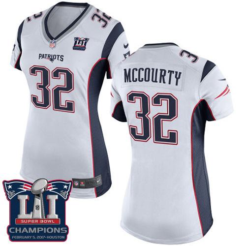 Nike Patriots #32 Devin McCourty White Super Bowl LI Champions Women's Stitched NFL New Elite Jersey